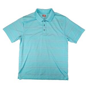 Champions Tour Polo Shirt Mens XL Blue‎ Striped Golf Performance Short Sleeve XL